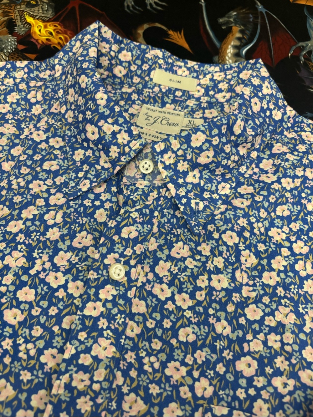 J. Crew Secret Wash Shirting Slim Fit Button Down, XL